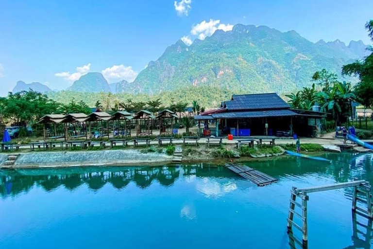 Vang Vieng: Escalada e Balão (Partida de Vientiane)participar no passeio (com ingresso e balão)