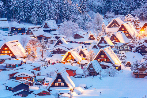 Shirakawa-go Snow Illumination Festival Tour from Nagoya VIP Small group up to 9-guests