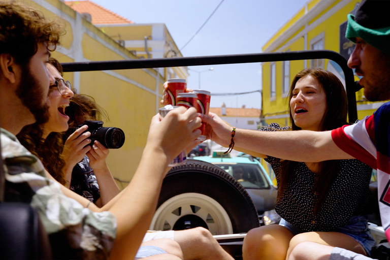 LISBON HALF DAG in een Vintage Jeep met proeverijen van eten en drinken