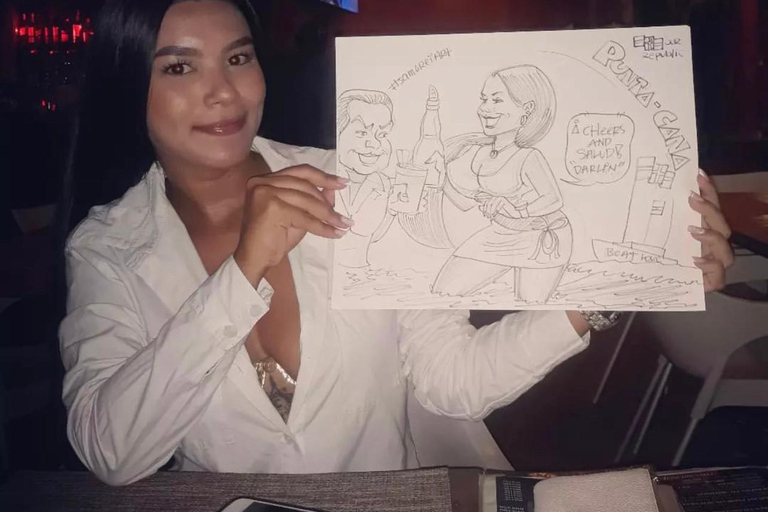 Experiencia de caricatura en vivo en Punta Cana