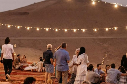 From Marrakech: Sunset Dinner in the Agafay Desert Agafay Desert Sunset Dinner Experience: A Taste of Morocco