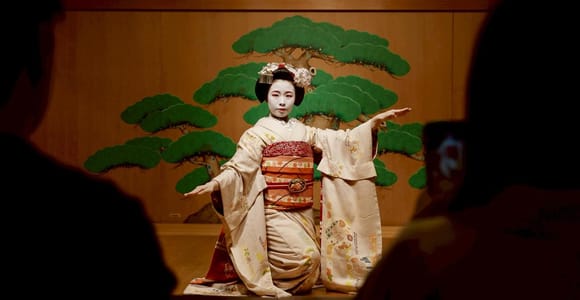 Maiko Dance and Tea Ceremony on a Noh Stage in Kyoto