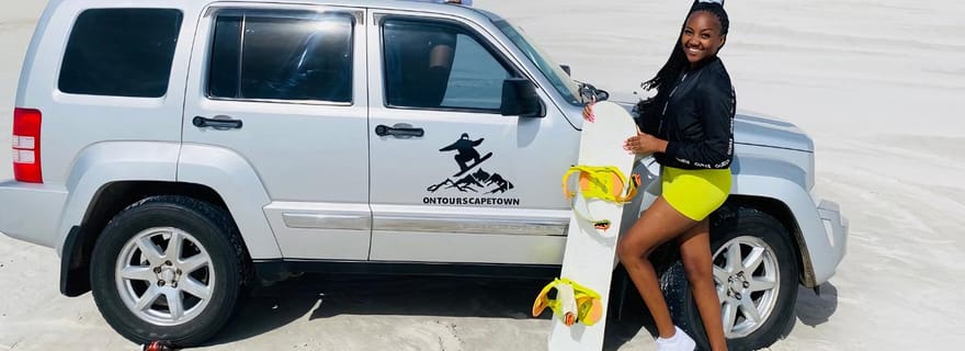 Sandboarding en jeep - en montée