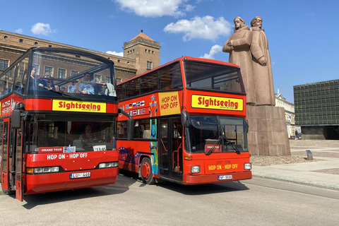Riga Sightseeing: Red Bus Hop-On Hop-off "Grand Tour" Riga: 24h-Hop-on Hop-off Grand Bus Tour