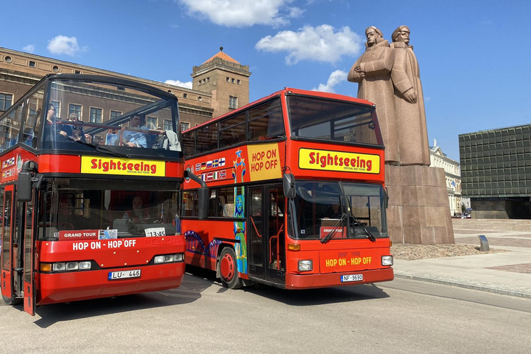 Riga Sightseeing: Red Bus Hop-On Hop-off "Grand Tour" Riga: 24h-Hop-on Hop-off Grand Bus Tour