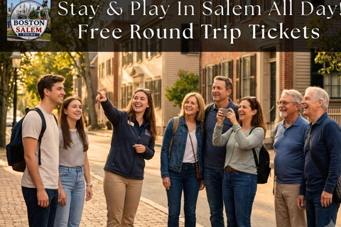 Boston by Train to Salem History Tour: Option to Stay & Play