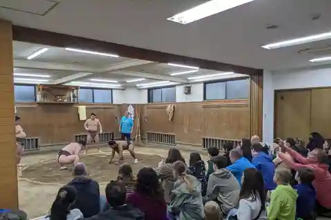 東京相撲部屋訪問と朝稽古見学