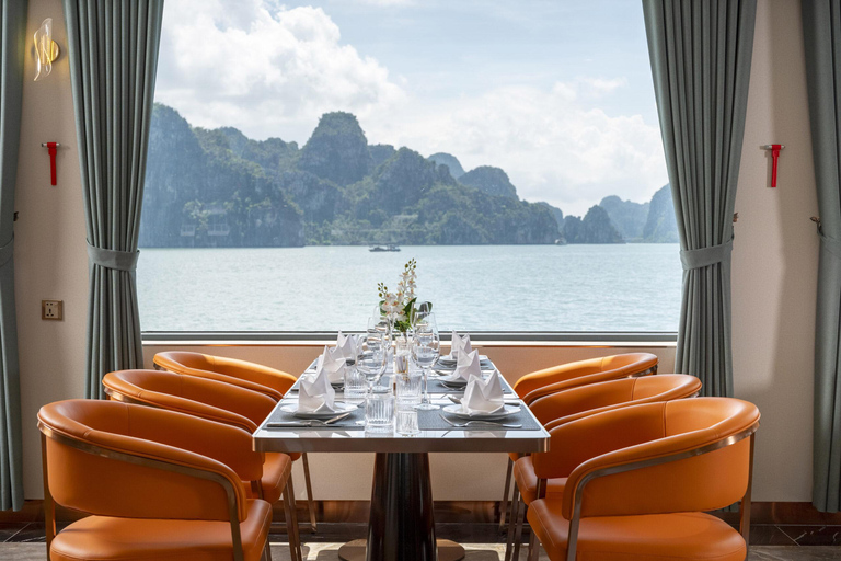 Discover Halong Bay with 5-star Leona Cruise Day Tour Pick up from Hanoi by Dcar Limousine