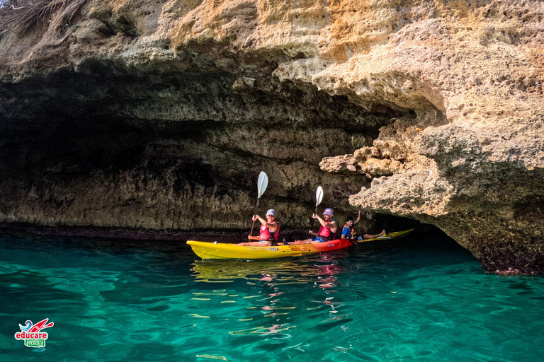 Nerja: Self-Guided Kayak Tour. Maro Waterfall. Support boat for the route.