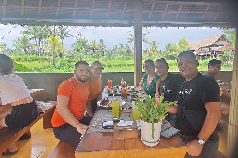 乌布猴林、梯田、秋千、寺庙和瀑布乌布猴林、水稻梯田、秋千、寺庙和瀑布