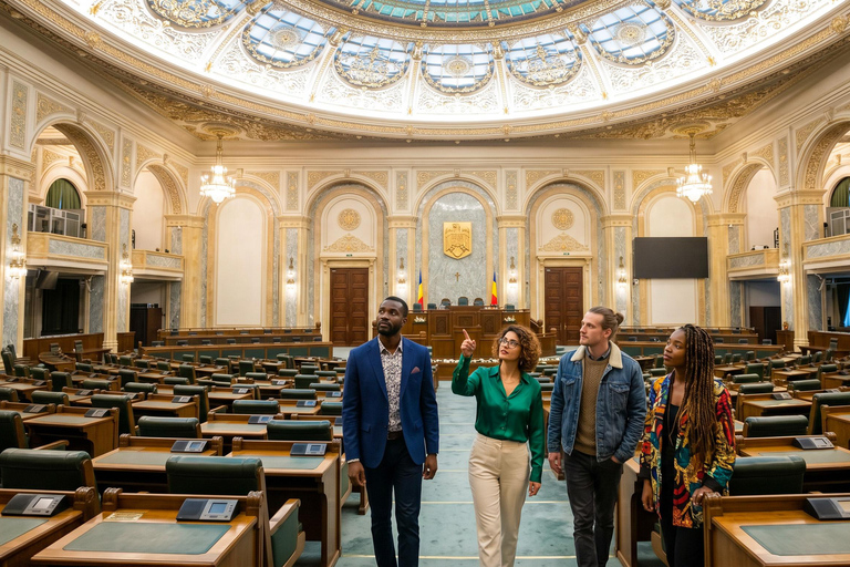 Bucharest's Palaces: Parliament, Ceaușescu & Village Museum COACH TOUR Audio guide in 24 languages