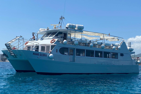 Ibiza: Crociera in barca a Formentera con pagaia, snorkeling e pranzoIbiza: Crociera in barca a Formentera con snorkeling e pranzo