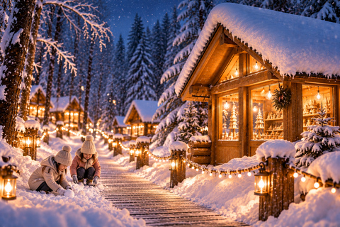 From Sapporo: Ningle Terrace Illumination & Biei Snow Tour