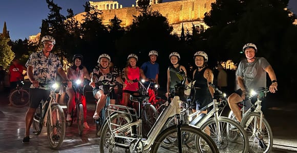 Athen: 2-stündige Highlights Tour mit dem E-Bike nach Sonnenuntergang