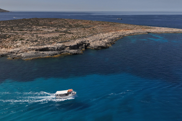 Malta: Tur och retur färja till Comino Blue Lagoon med/Gozo-alternativFrån Marfa: Marfa-Comino Blå lagunen-Marfa