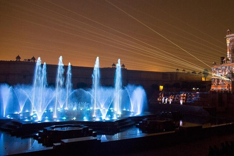 New Delhi: Akshardham Temple Light Show With Custom Add Ons Akshardham Water & Light Show W- Car, Guide, Tickets, Dinner