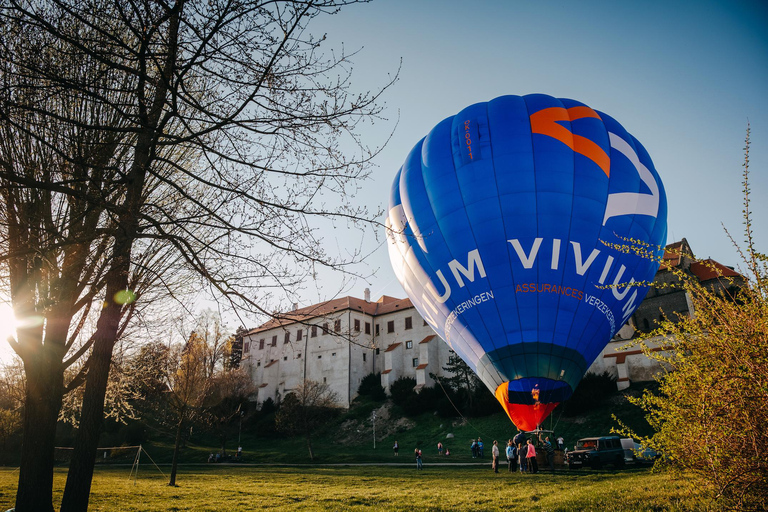 From Prague: Hot Air Balloon Ride with Champagne and Snacks Premium Flight Experience