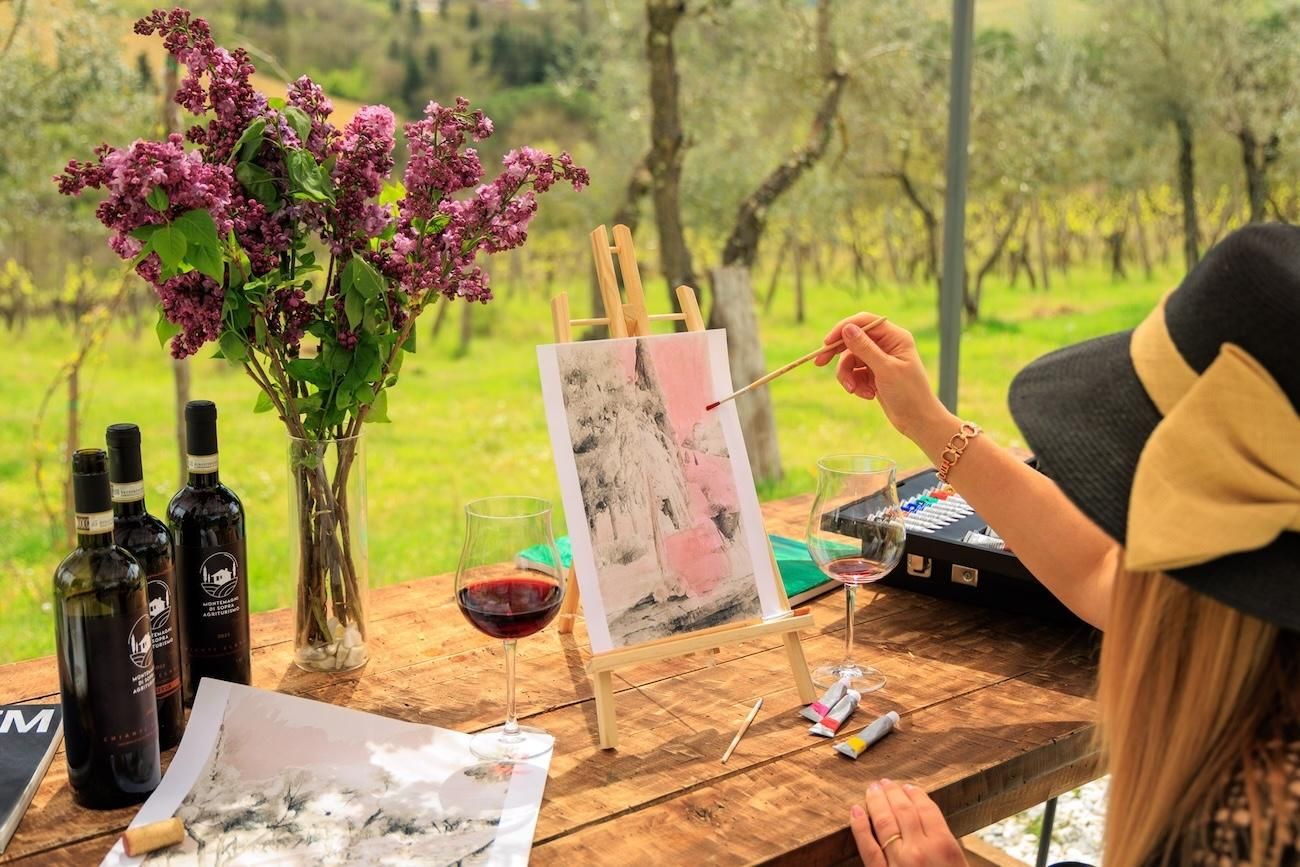 Greve in Chianti: Weinmalerei & Aperitif