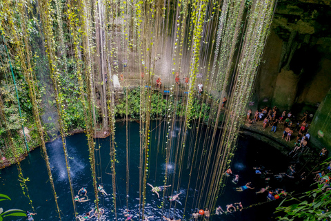 Ab Cancún: Chichén Itzá, Cenote Ik Kil, Valladolid & EssenAbholung aus der Gegend um Cancún