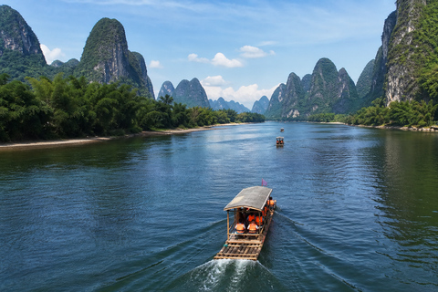 Yangshuo Ticket: Ruyi Peak, Silver Cave, Yulong River & More Li River Bamboo Raft Round Trip with Shuttle