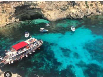 Depuis la baie de Mellieħa : Gozo et tour en bateau du Lagon Bleu avec arrêt baignade
