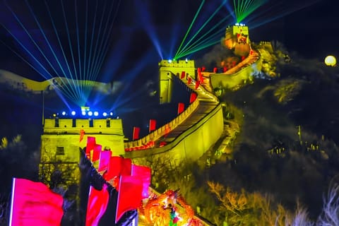 Beijing: Badaling Great Wall Night Ticket or Tours with Show