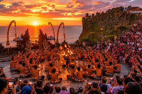 Bali: Paragliding, Uluwatu Temple & Kecak Fire Dance sunset Paragliding with Kecak Fire Dance Sunset & Uluwatu Temple