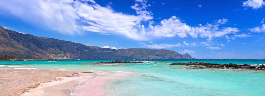 Au départ de La Canée : excursion d'une journée à la plage de sable rose d'Elafonisi avec arrêt à Elos