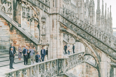 Milano: Guidad stadsrundtur med Duomo och valfri terrassSmågruppsresa med tillgång till terrass (hiss)