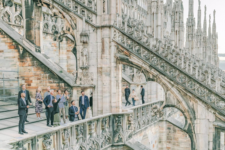 Milano: Guidad stadsrundtur med Duomo och valfri terrassSmågruppsresa med tillgång till terrass (hiss)