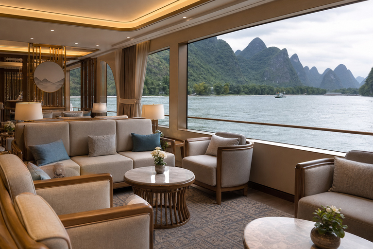 Guilin: Li River Cruise to Yangshuo with Optional Cave Tour 4-Star Cruise Ticket + Lunch + Pickup