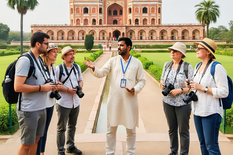 Tour de día completo por lo mejor de Delhi: cultura, comida y monumentosTour guiado en grupo de un día completo