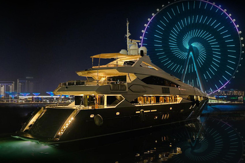 Dubai: Sunseeker Superyacht VIP Dinner, Drinks & Live DJ Soiree- Zen Med Gastronomy