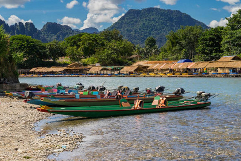 Vang Vieng: Mountain Top View, Lagoon 3 & Boat Cruise