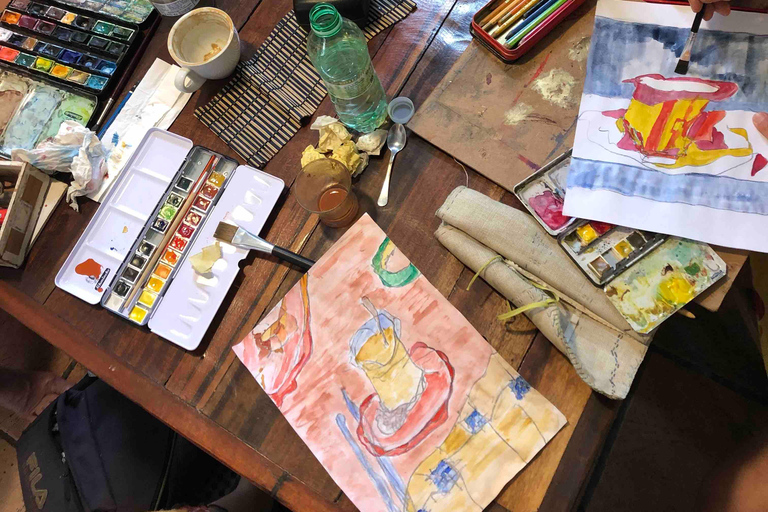 Los Llanos : atelier artistique &quot;Peinture à l&#039;aquarelle de fin d&#039;année&quot;.