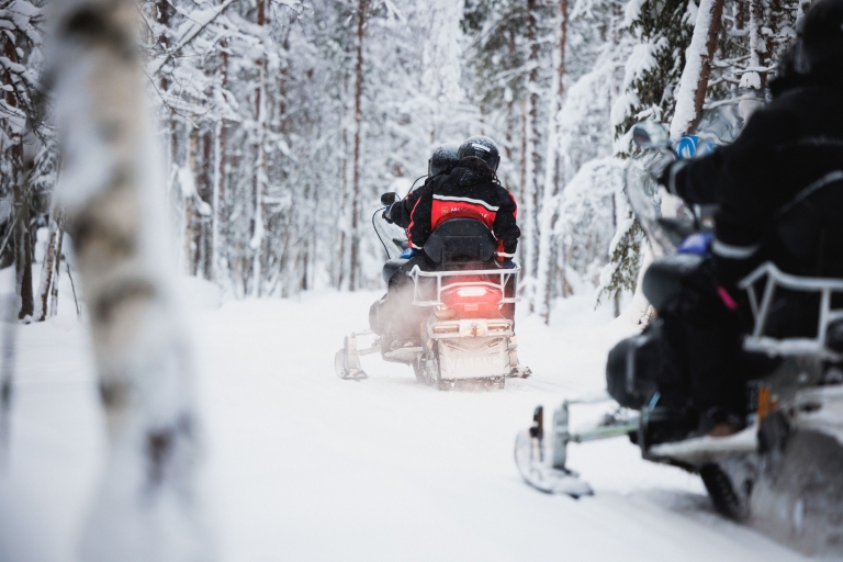 Rovaniemi: tour en moto de nieve con experiencia en una granja de renos
