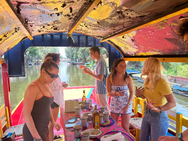 Xochimilco Mexican Fiesta with unlimited drinks and snacks.