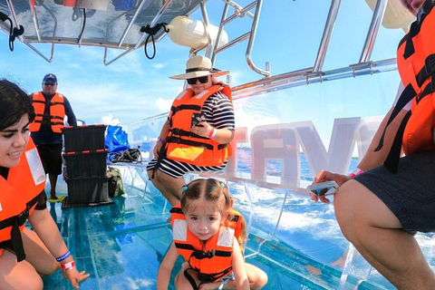 Isla Mujeres: przejrzysta wycieczka łodzią z napojami