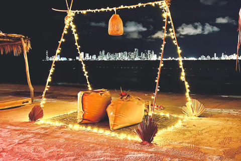Cartagena: Private Island Romantic Dinner with Boat Transfer