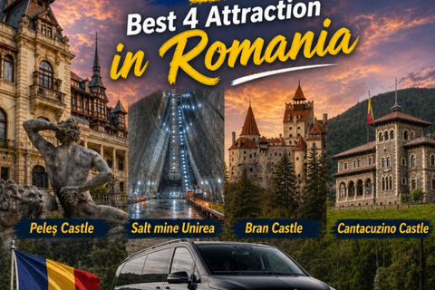 Bucharest:Salt Mine, Peleș, Cantacuzino, Dracula Castle Tour Private tour Maximum 7 participants