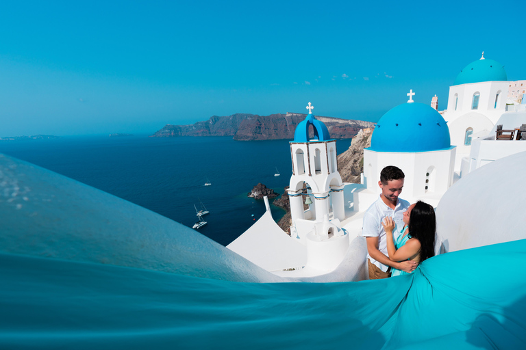 Santorini flying dress photoSantorini Flying Dress Photo