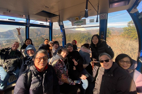 Tóquio: Excursão de um dia a Hakone Fuji com cruzeiro, teleférico e vulcãoDa estação Shinjuku