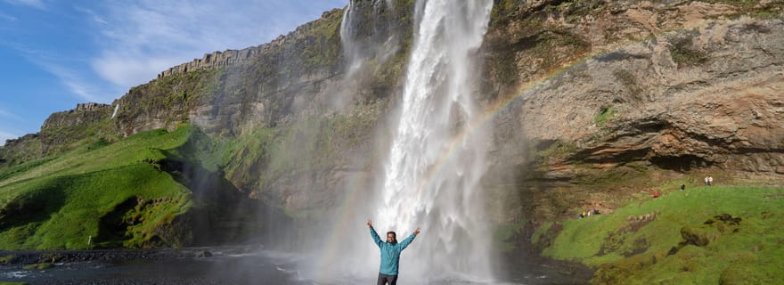 Depuis Reykjavík : côte sud, cascades et randonnée sur le glacier