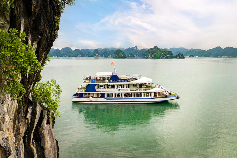 Best Halong 5-Star Day Cruise: Buffet Lunch, Wine &amp; JacuzziPick-up from Hanoi