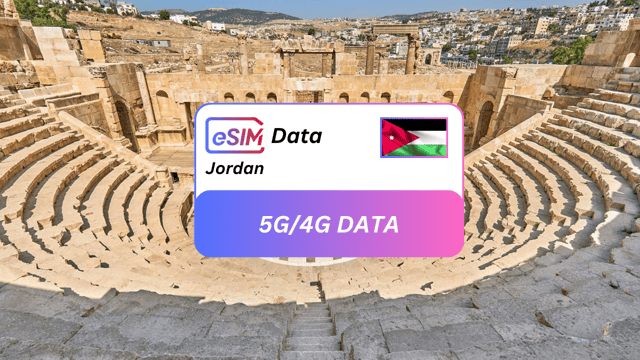Jerash: Jordanië naadloos eSIM Roaming Data Plan voor reizigers