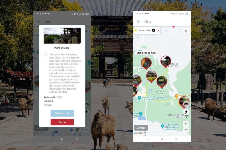 Nara self-guided app with multi-language audio guide