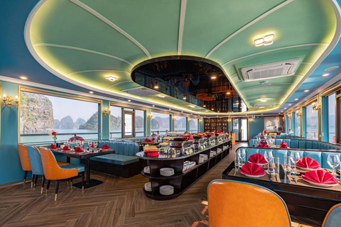 Hanoi: Aurora Halong Day Cruise - Lunch, Kayak, Swim, Cave from Halong: Cruise with Buffet, Kayaking (No transfer)