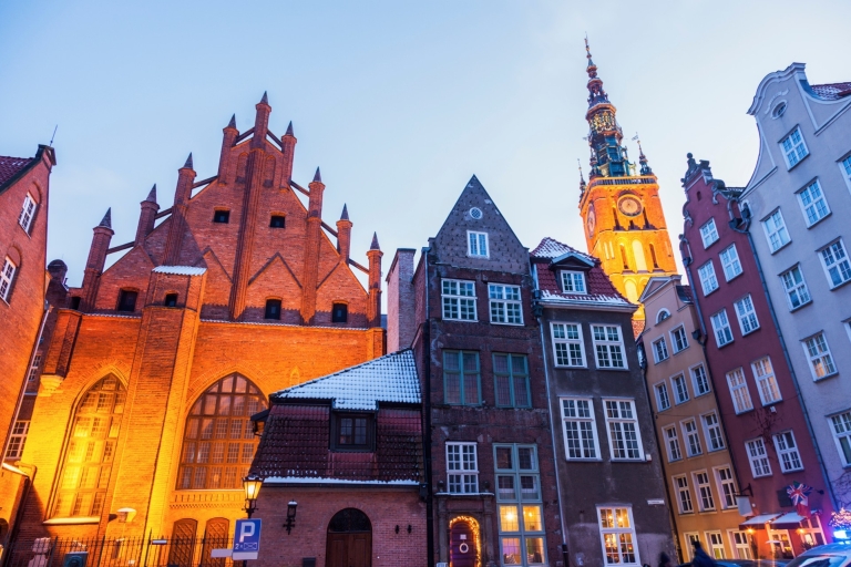 Visite privée de la Cour d'Artus et de la vieille ville de Gdansk avec billets2 heures : Visite guidée privée de la vieille ville et de la cour d'Artus