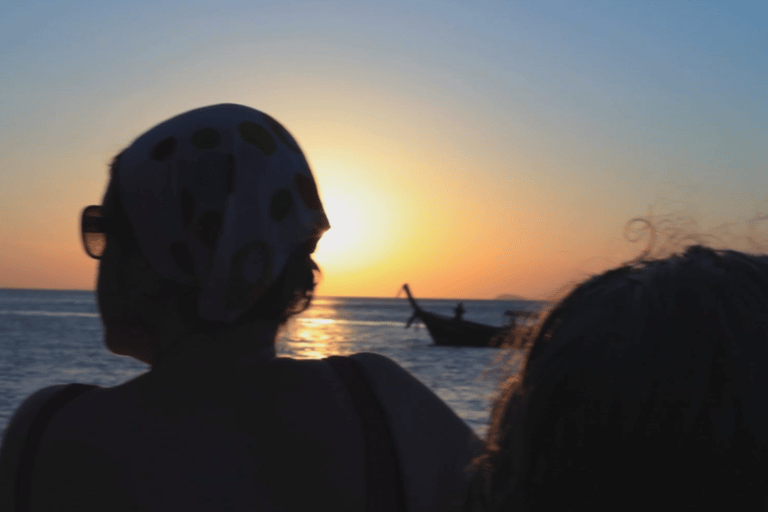 Phi Phi: 7 Islands longtail boat with Sunset and Plankton