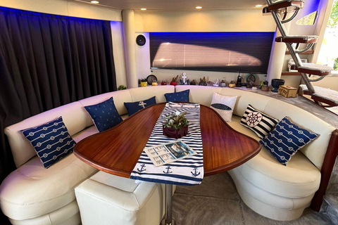 Side: Private Yacht & Sea Boat Cruise with Lunch The private yacht shown in the third picture